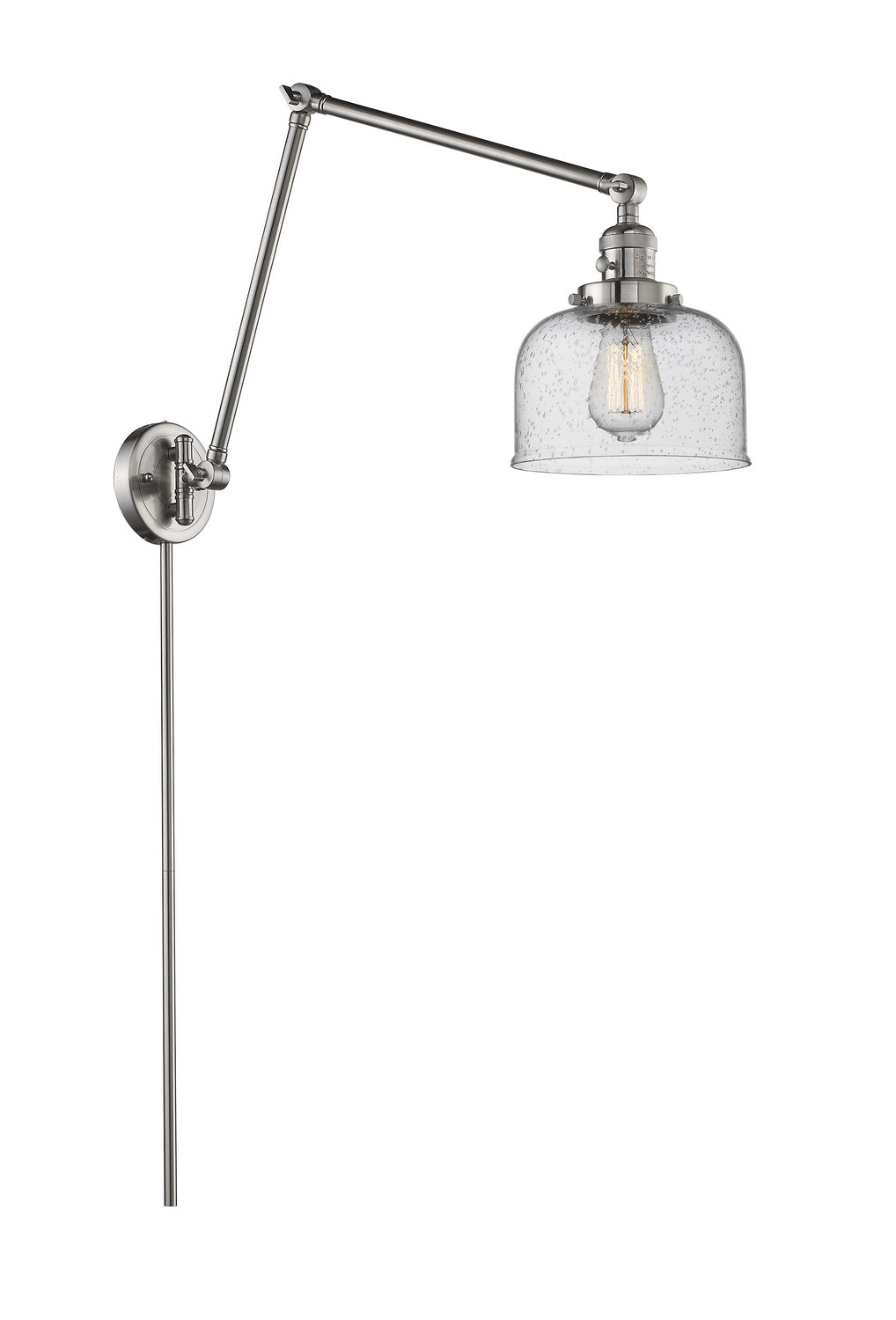 Innovations - 238-SN-G74 - One Light Swing Arm - Franklin Restoration - Brushed Satin Nickel