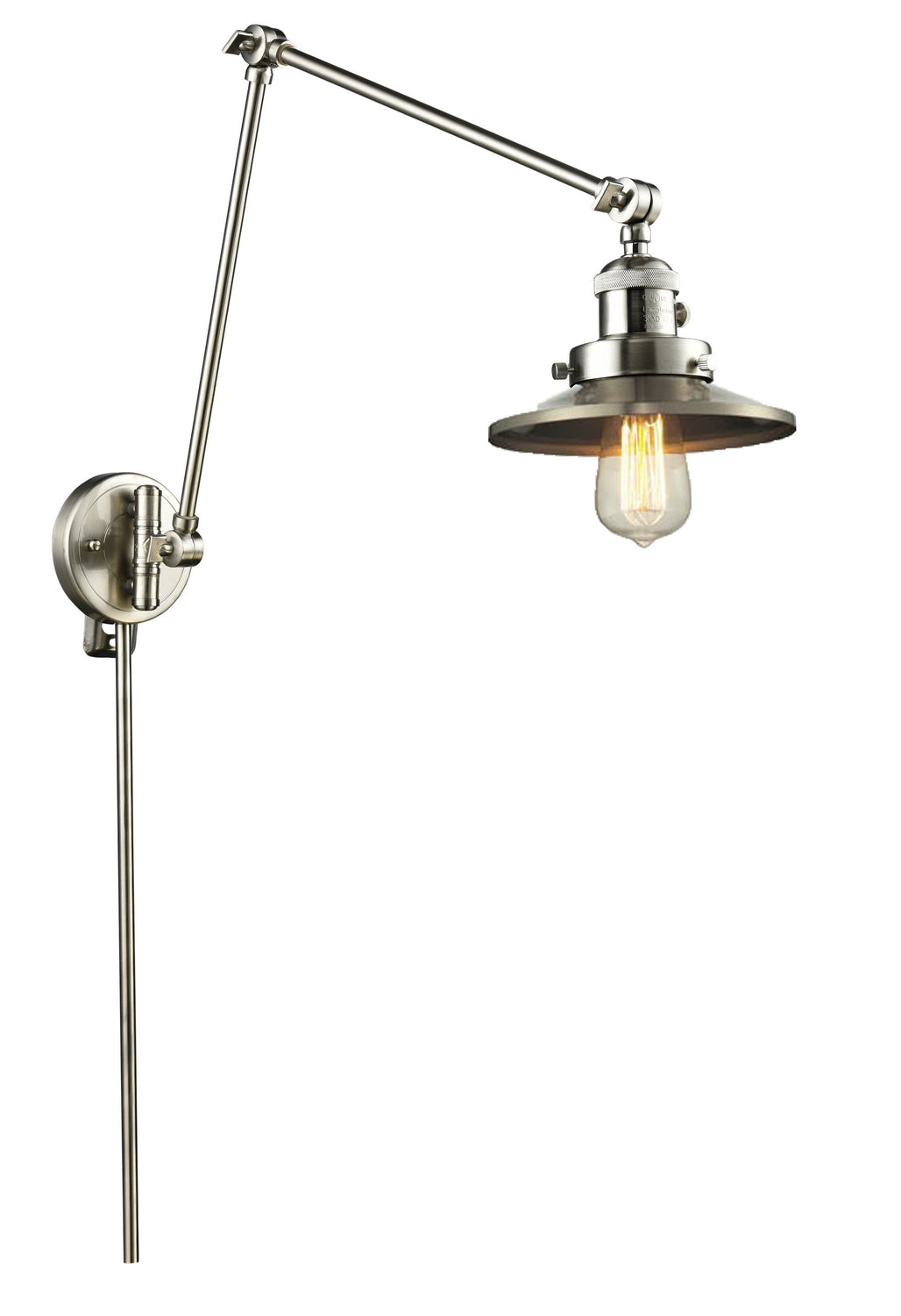 Innovations - 238-SN-M2 - One Light Swing Arm - Franklin Restoration - Brushed Satin Nickel