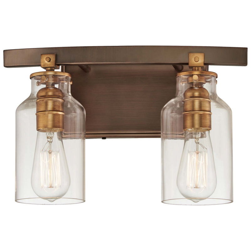 Minka-Lavery - 3552-588 - Two Light Bath - Morrow - Harvard Court Bronze W/Gold Hi