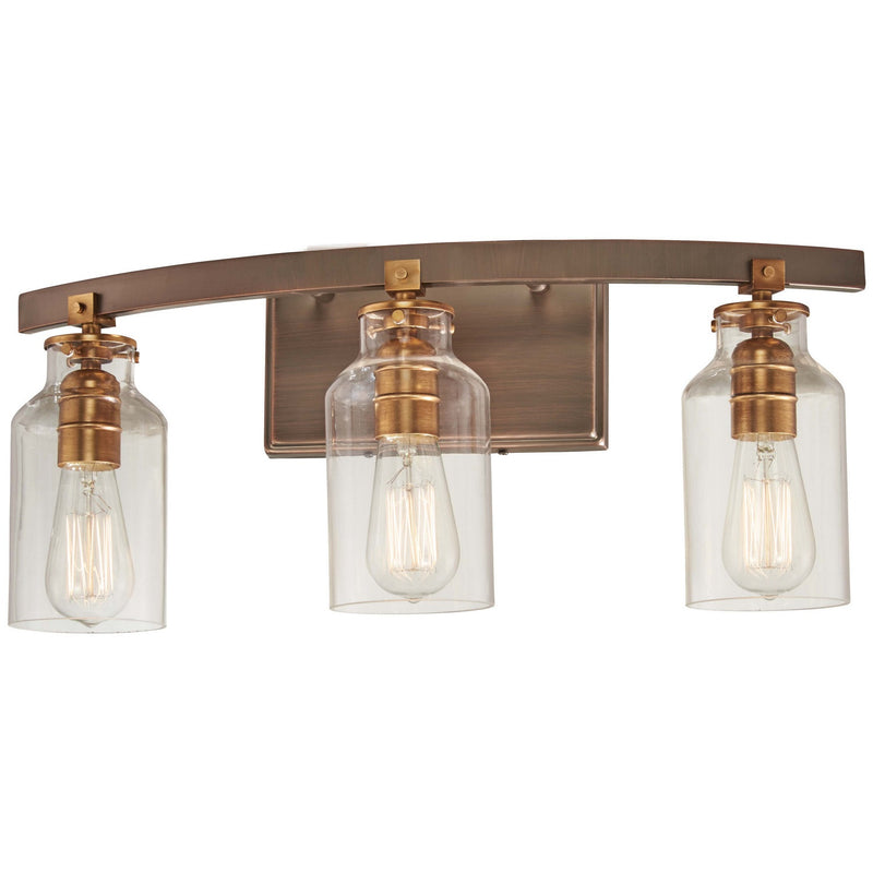 Minka-Lavery - 3553-588 - Three Light Bath - Morrow - Harvard Court Bronze W/Gold Hi