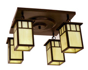 Arroyo - HCM-4L/4DTCR-BZ - Four Light Flush Mount - Huntington - Bronze