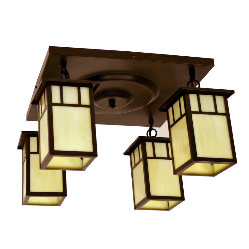 Arroyo - HCM-4L/4DTCR-BZ - Four Light Flush Mount - Huntington - Bronze