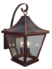 Arroyo - NAB-10CLR-RC - Three Light Wall Mount - Nantes - Raw Copper