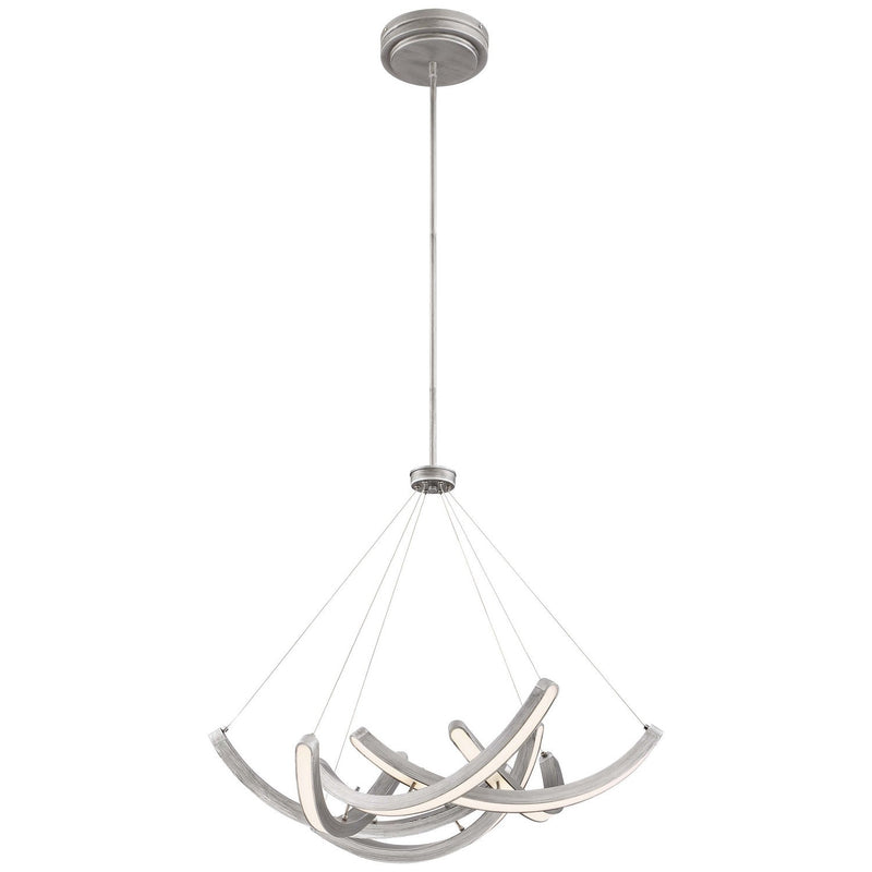 George Kovacs - P1337-665-L - LED Pendant - Swing Time - Brushed Silver
