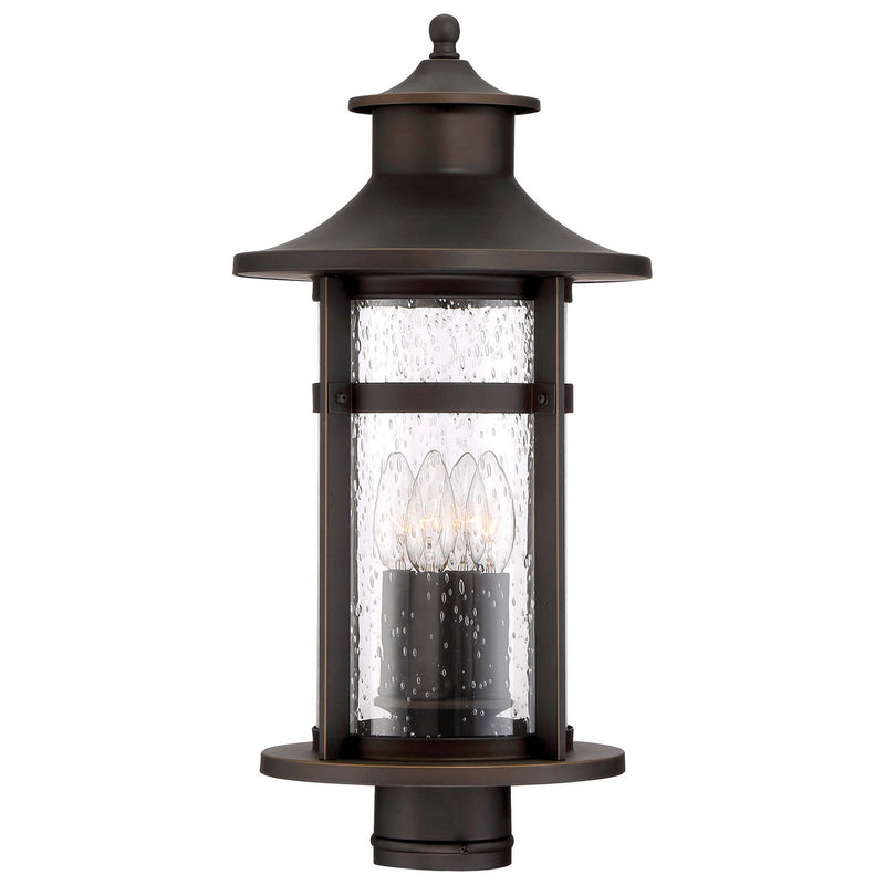Minka-Lavery - 72556-143C - Four Light Outdoor Post Mount - Highland Ridge - Oil Rubbed Bronze W/ Gold High