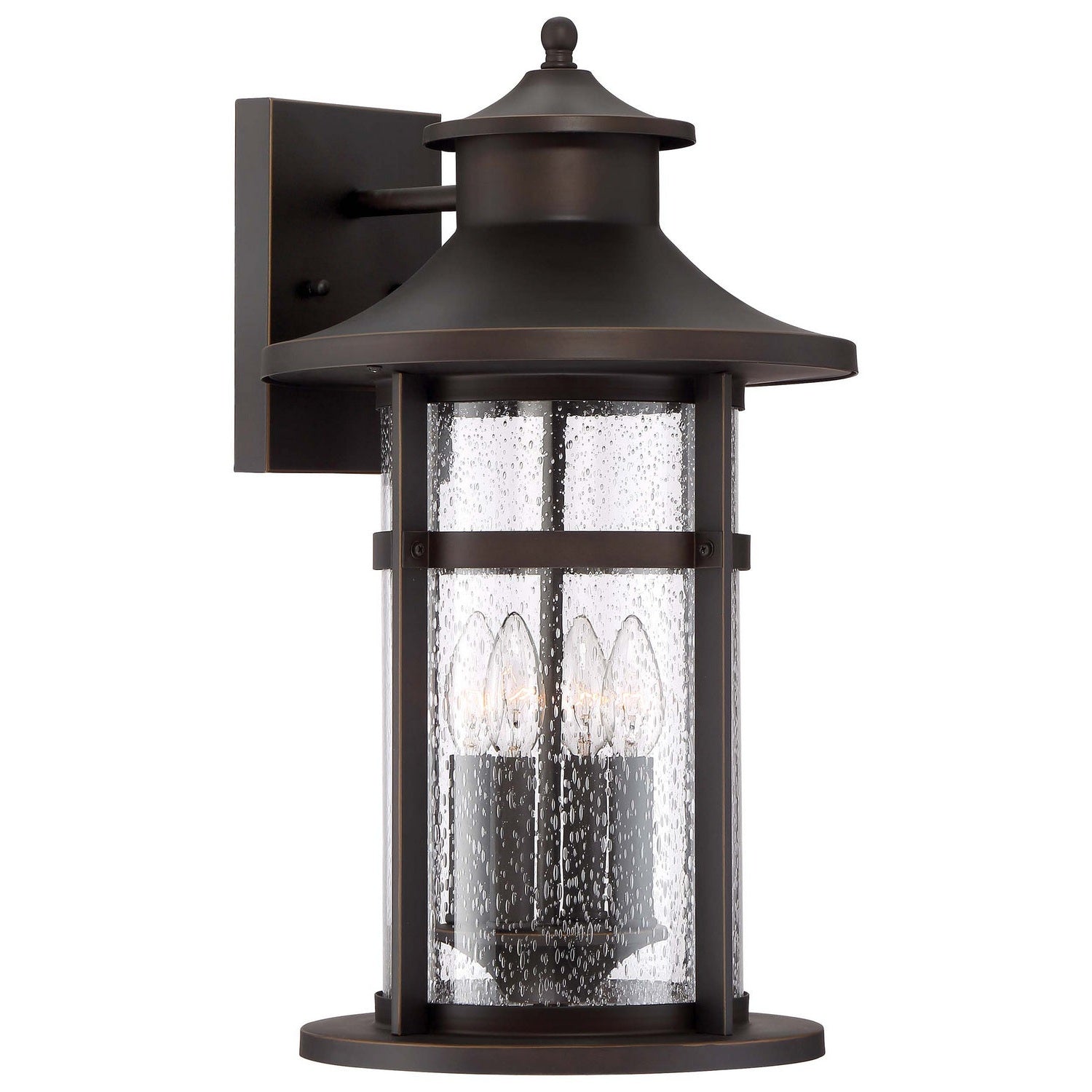 Minka-Lavery - 72557-143C - Four Light Outdoor Wall Mount - Highland Ridge - Oil Rubbed Bronze W/ Gold High