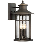 Minka-Lavery - 72553-143C - Four Light Outdoor Wall Lamp - Highland Ridge - Oil Rubbed Bronze W/ Gold High
