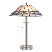 Dale Tiffany - STT17019 - Two Light Table Lamp - Brushed Nickel