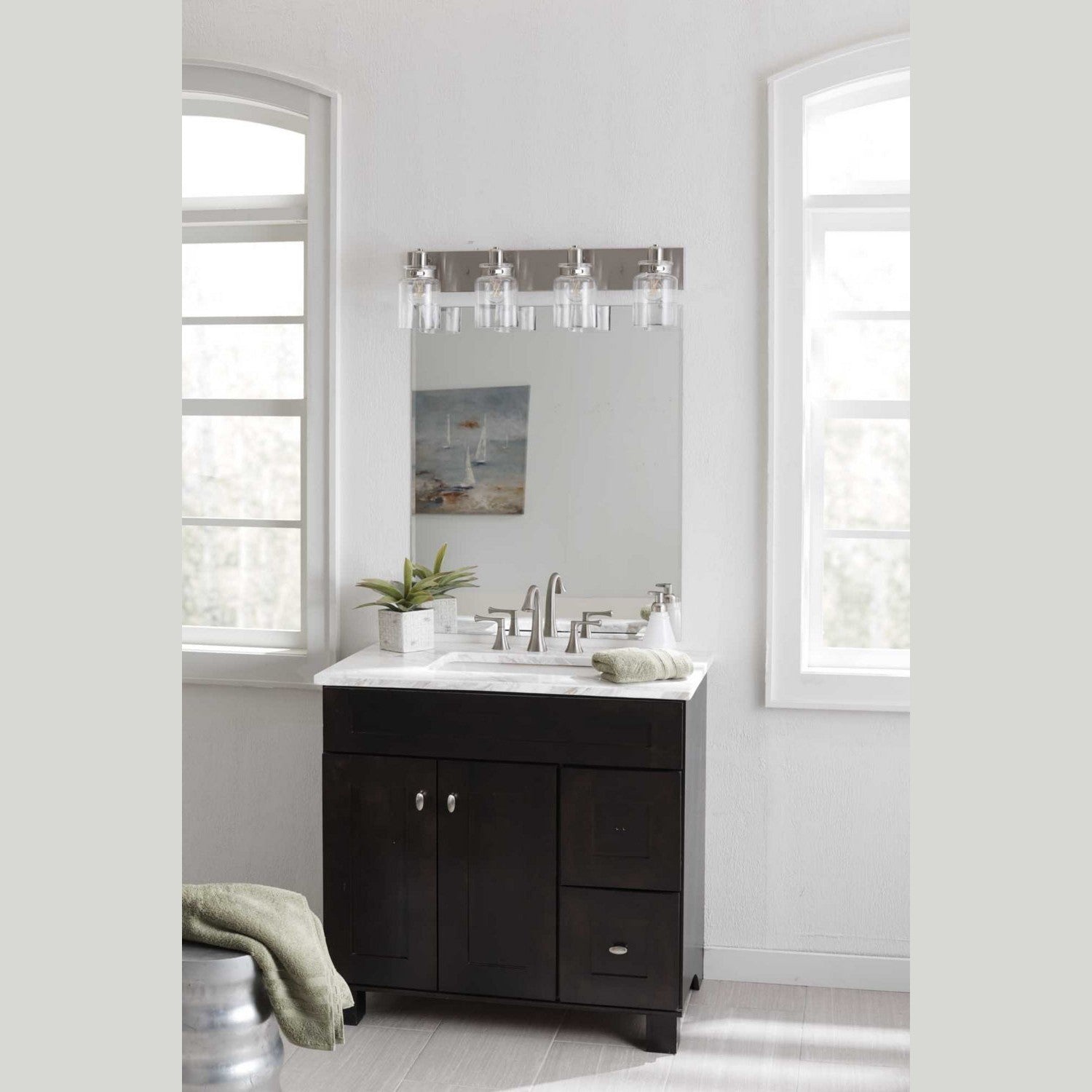 Progress Lighting - P300048-009 - Four Light Bath - Calhoun - Brushed Nickel