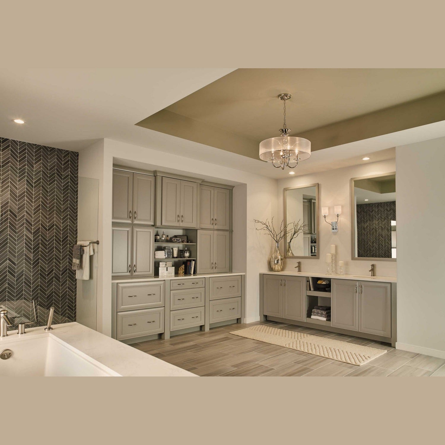 Progress Lighting - P500043-104 - Four Light Pendant - Marche' - Polished Nickel