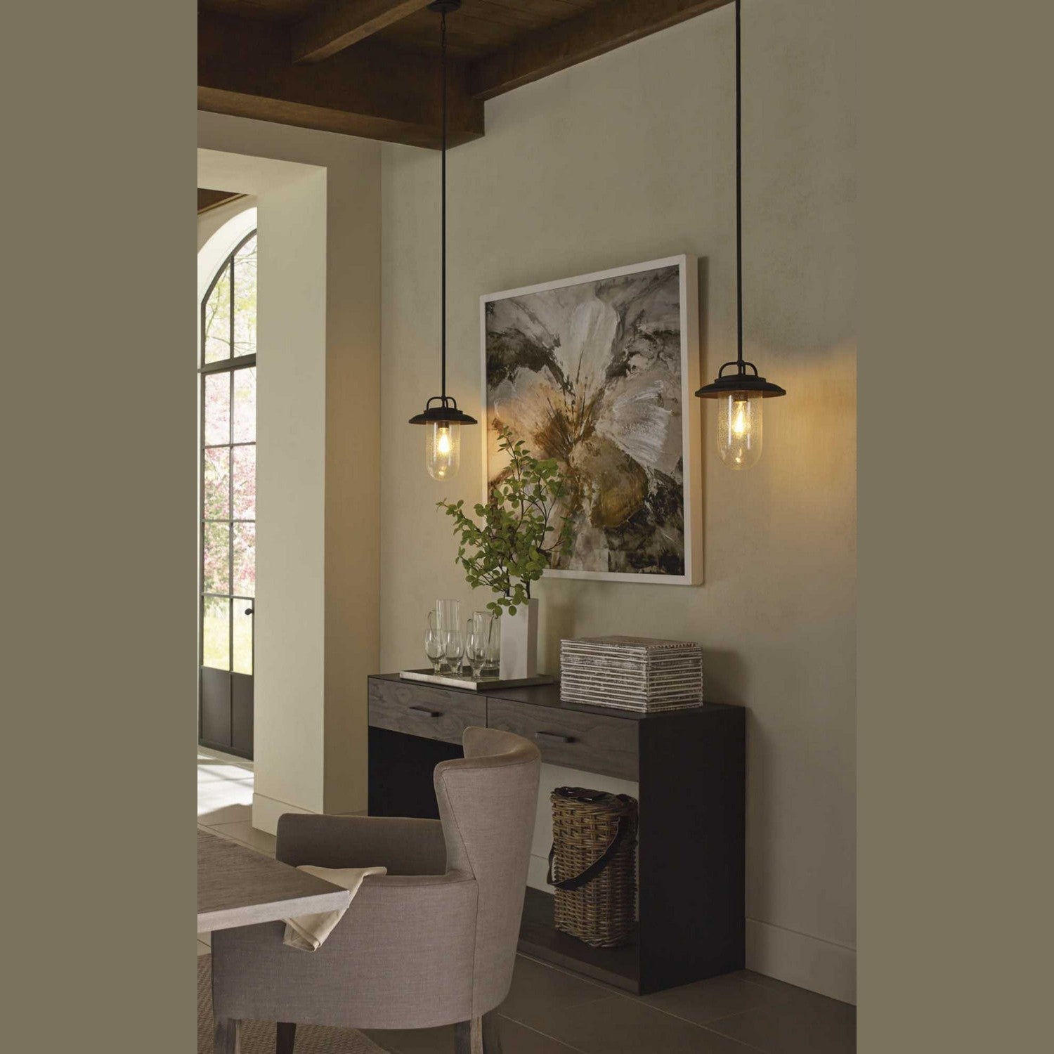 Progress Lighting - P550019-031 - One Light Hanging Lantern - Beaufort - Black