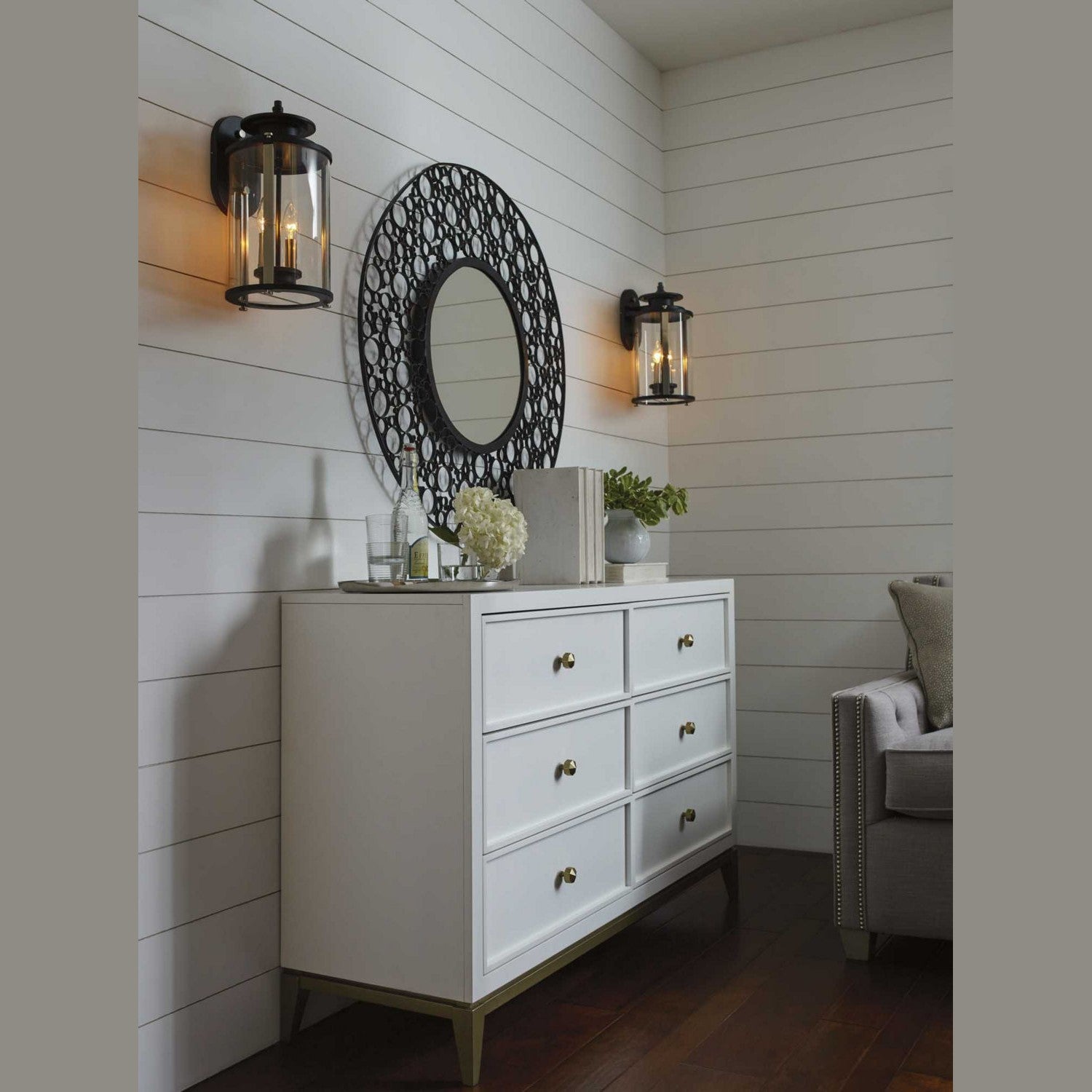 Progress Lighting - P560037-031 - Two Light Wall Lantern - Squire - Black
