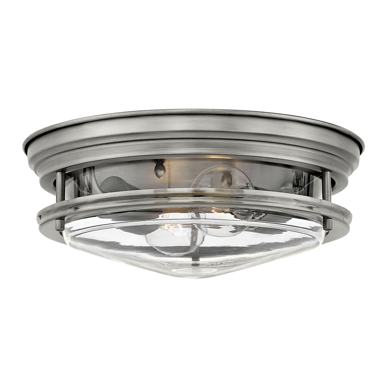 Hinkley - 3302AN-CL - LED Flush Mount - Hadley - Antique Nickel