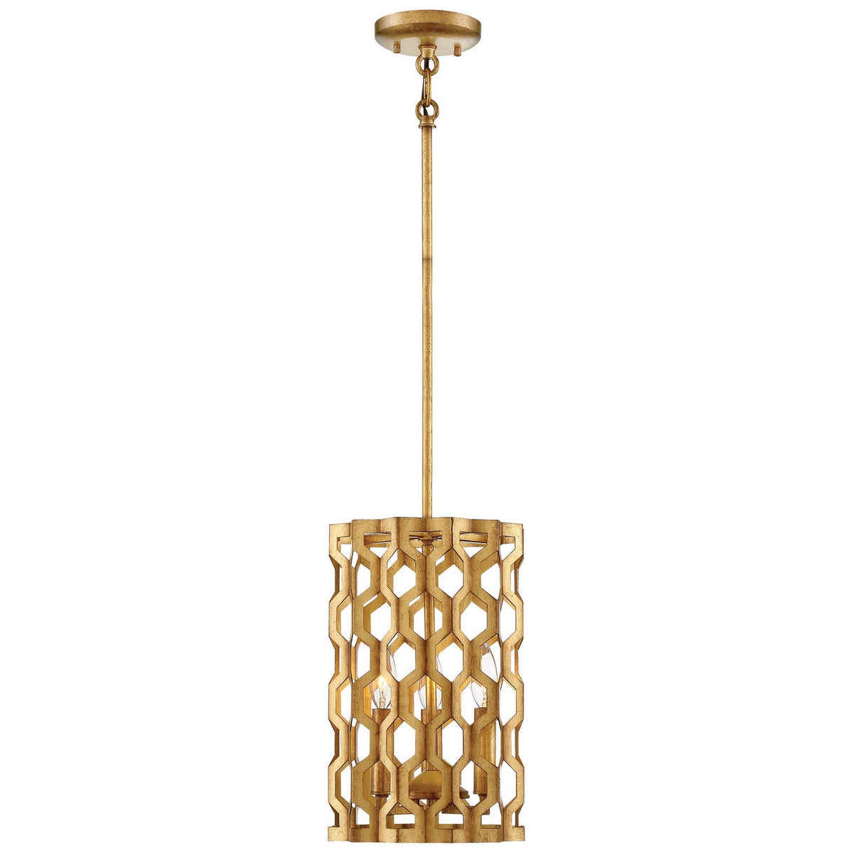 Metropolitan - N6770-293 - Three Light Mini Pendant - Coronade - Pandora Gold Leaf
