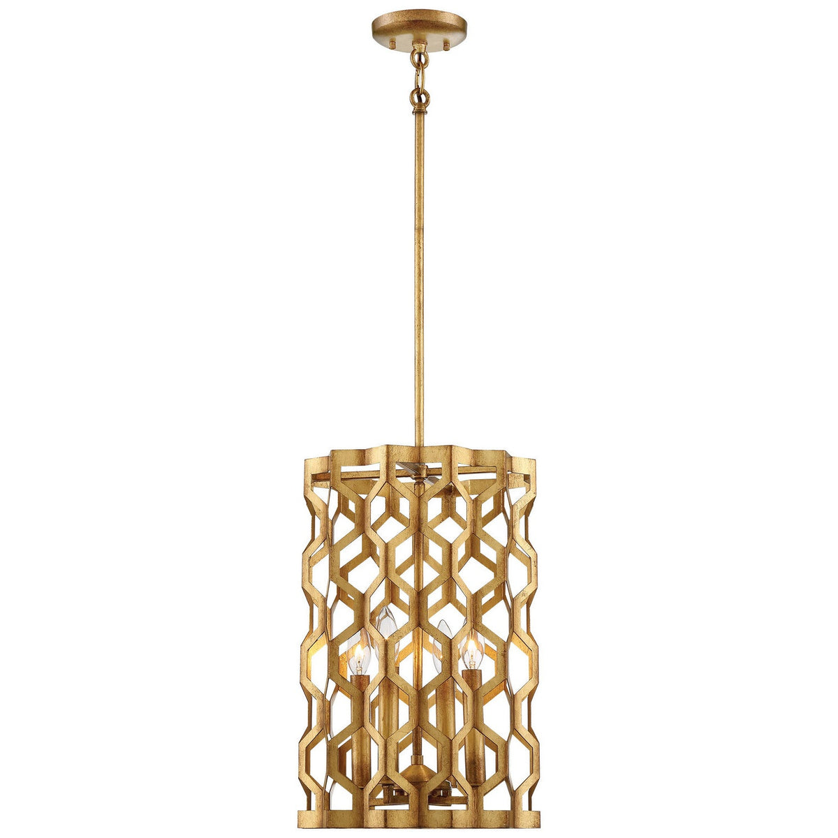 Metropolitan - N6771-293 - Four Light Pendant - Coronade - Pandora Gold Leaf