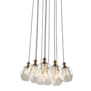 Artcraft - AC10731VB - Ten Light Chandelier - Clearwater - Vintage brass