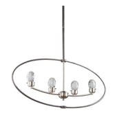 Artcraft - AC7454 - LED Chandelier - Kingsford - Slate & brushed nickel
