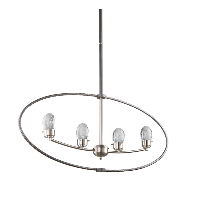 Artcraft - AC7454 - LED Chandelier - Kingsford - Slate & brushed nickel