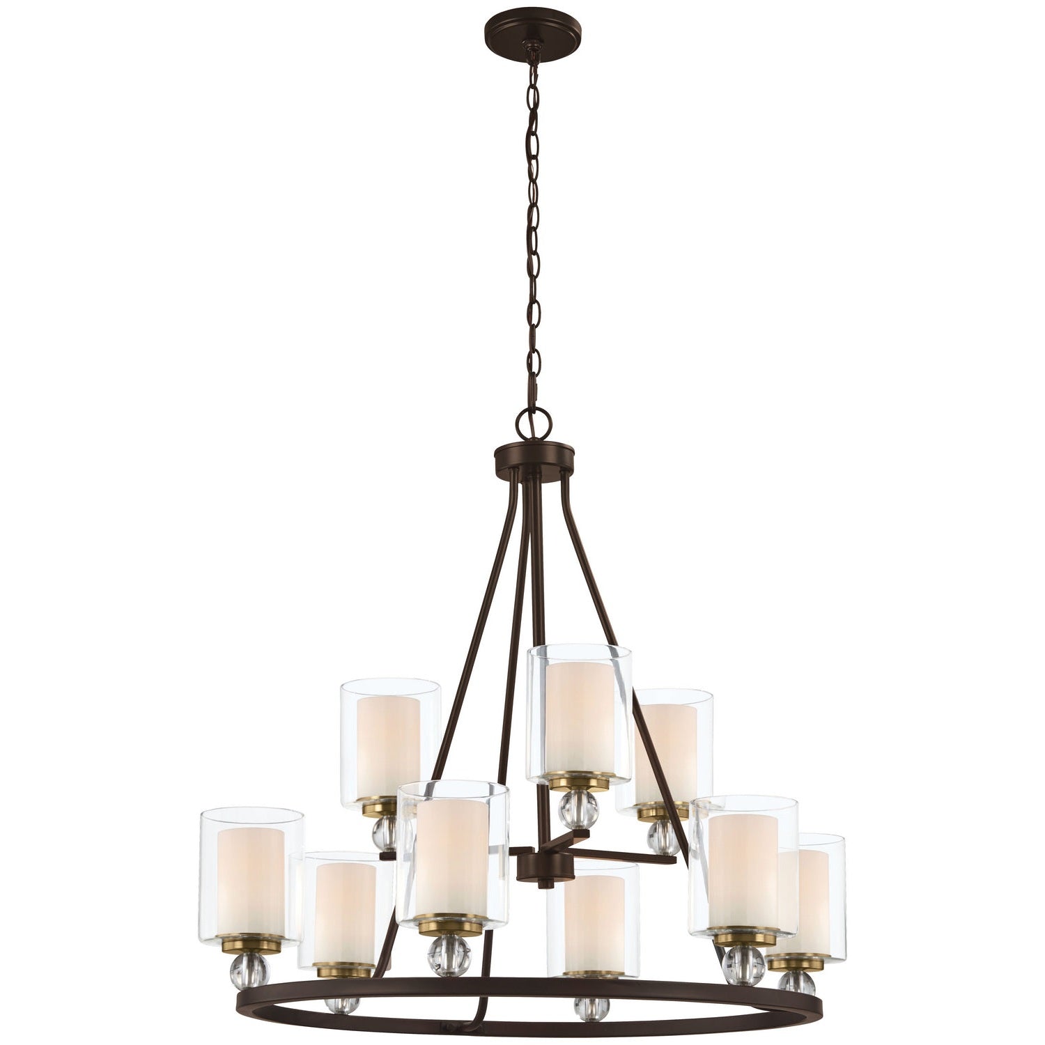 Minka-Lavery - 3079-416 - Nine Light Chandelier - Studio 5 - Painted Bronze W/Natural Brush
