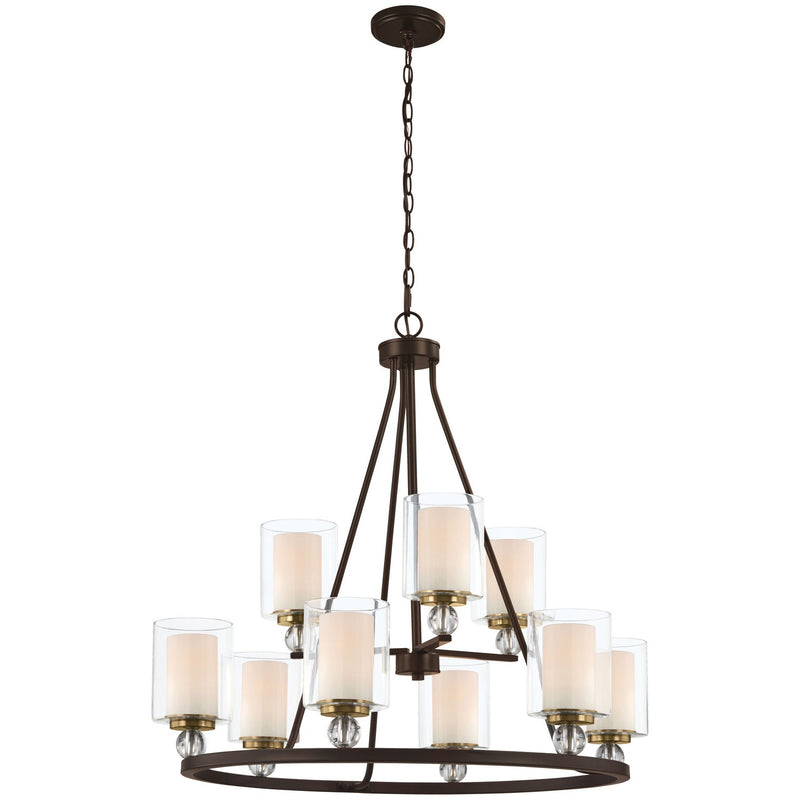 Minka-Lavery - 3079-416 - Nine Light Chandelier - Studio 5 - Painted Bronze W/Natural Brush