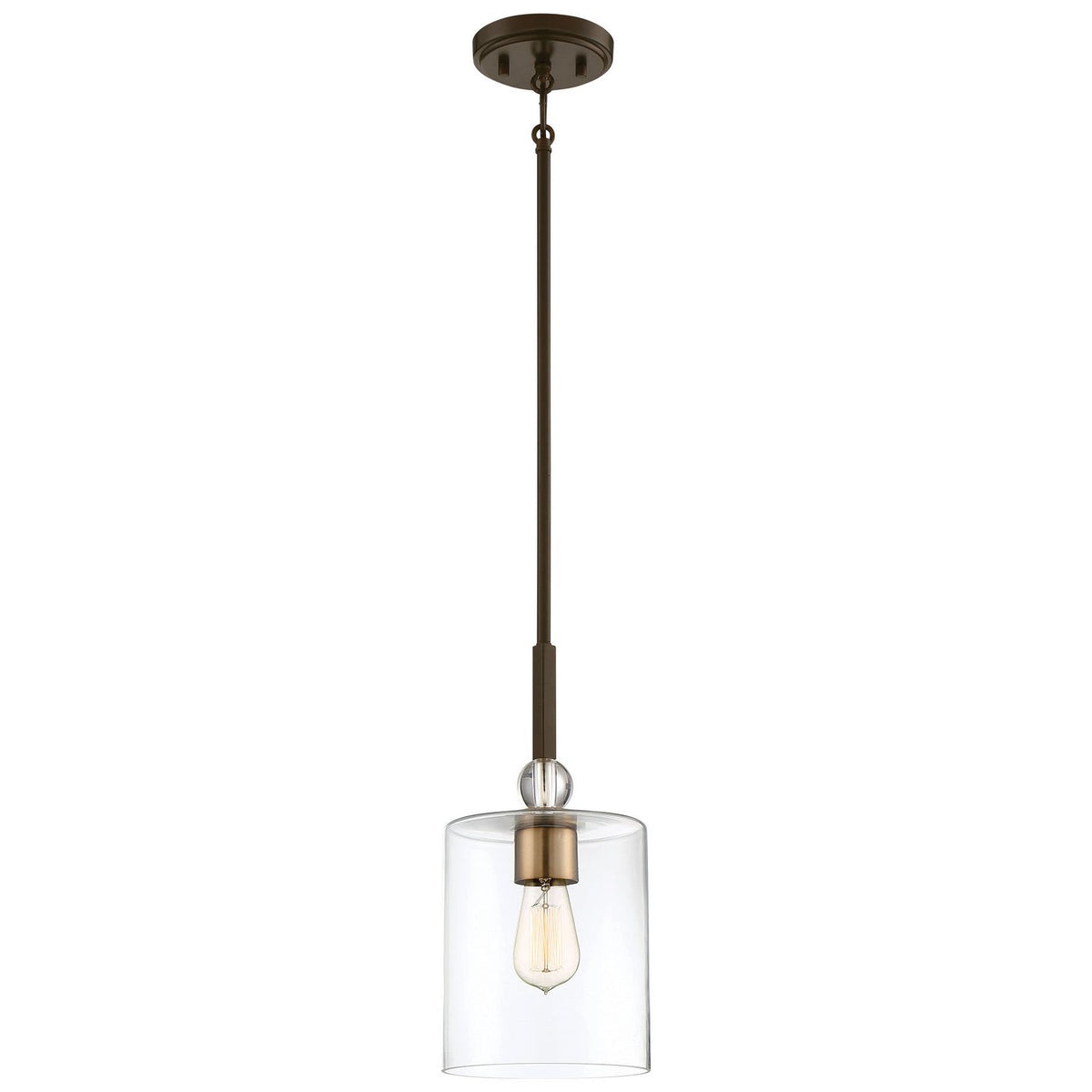 Minka-Lavery - 3089-416 - One Light Mini Pendant - Studio 5 - Painted Bronze W/Natural Brush