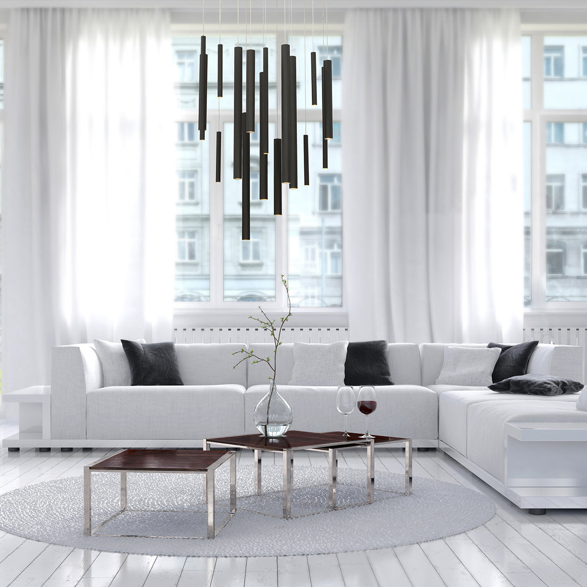 Eurofase - 31446-013 - LED Chandelier - Santana - Black
