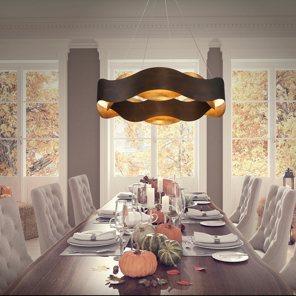 Eurofase - 31783-019 - LED Chandelier - Vaughan - Bronze-Gold