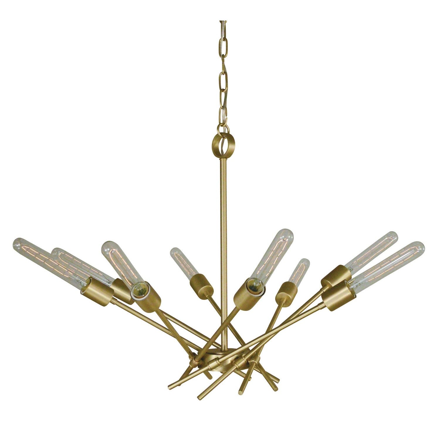 Framburg - 3078 SB - Eight Light Chandelier - Quasar - Satin Brass