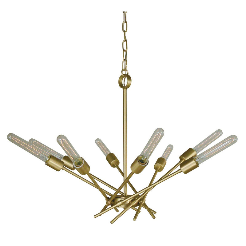 Framburg - 3078 SB - Eight Light Chandelier - Quasar - Satin Brass