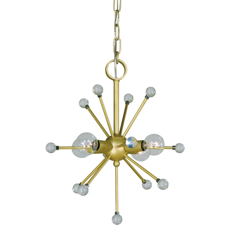 Framburg - 3084 SB - Four Light Chandelier - Supernova - Satin Brass
