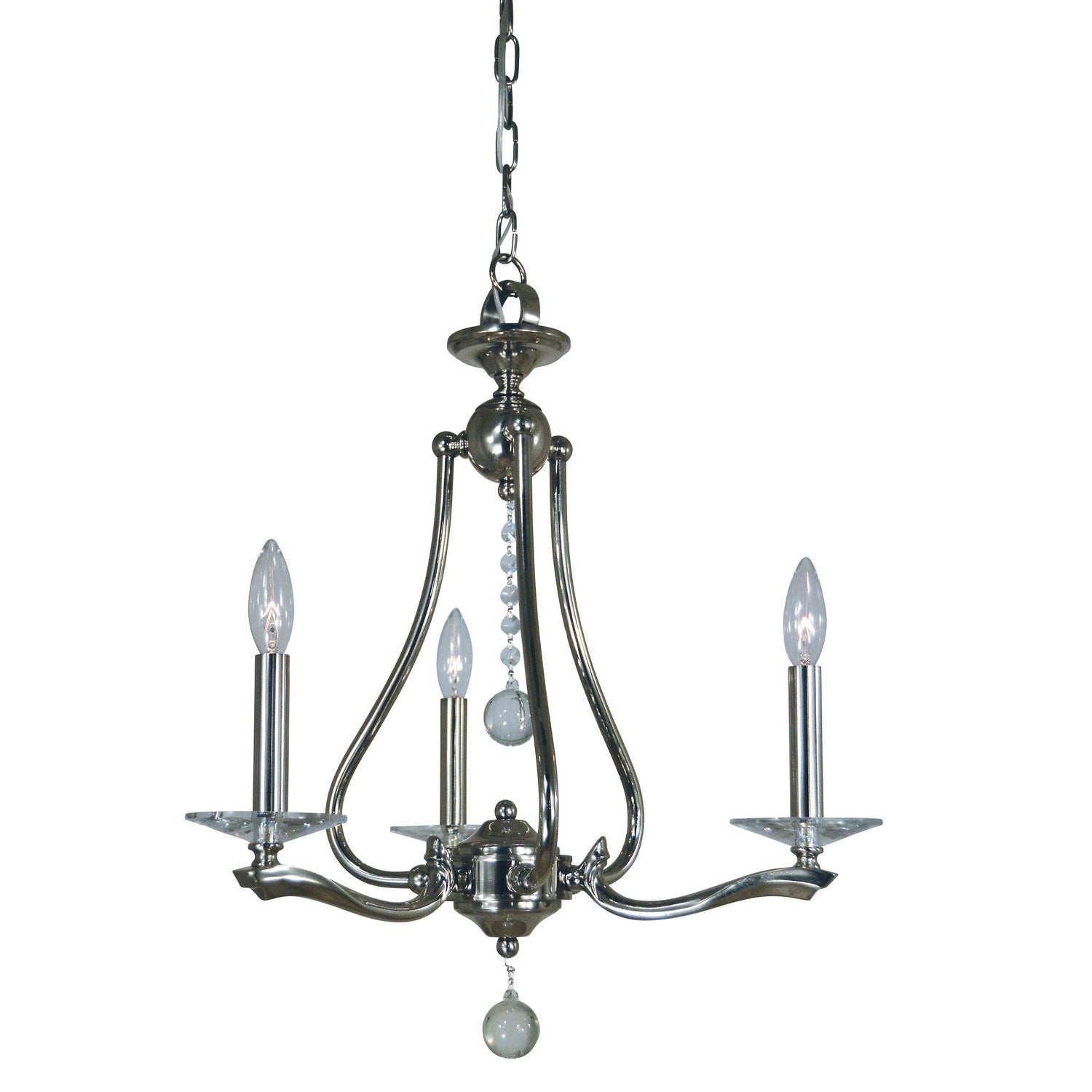 Framburg - 3093 PN - Three Light Chandelier - Allena - Polished Nickel