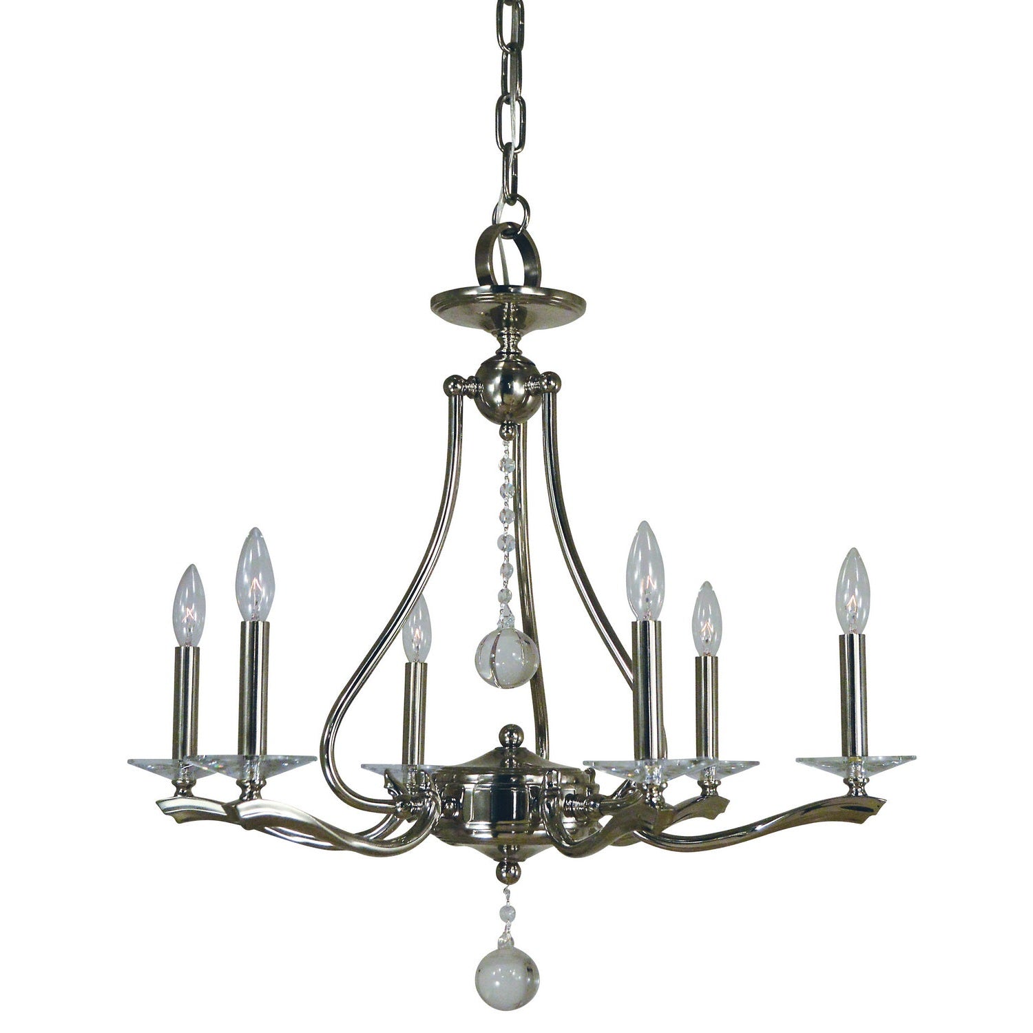 Framburg - 3096 PN - Six Light Chandelier - Allena - Polished Nickel