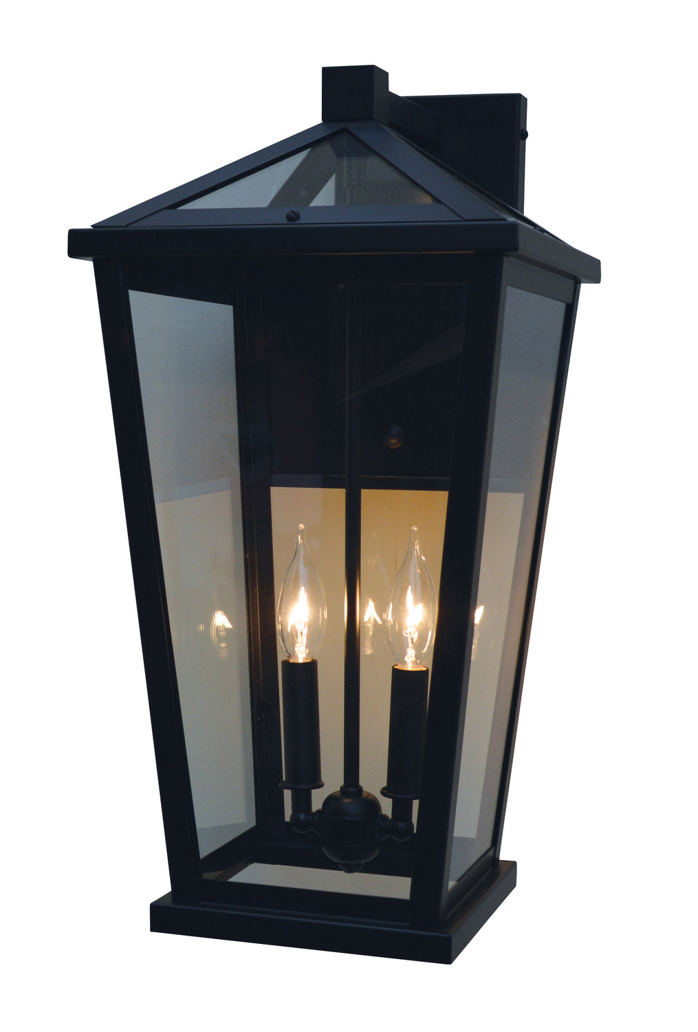 Arroyo - DEB-10CLR-BK - Two Light Wall Mount - Devonshire - Satin Black
