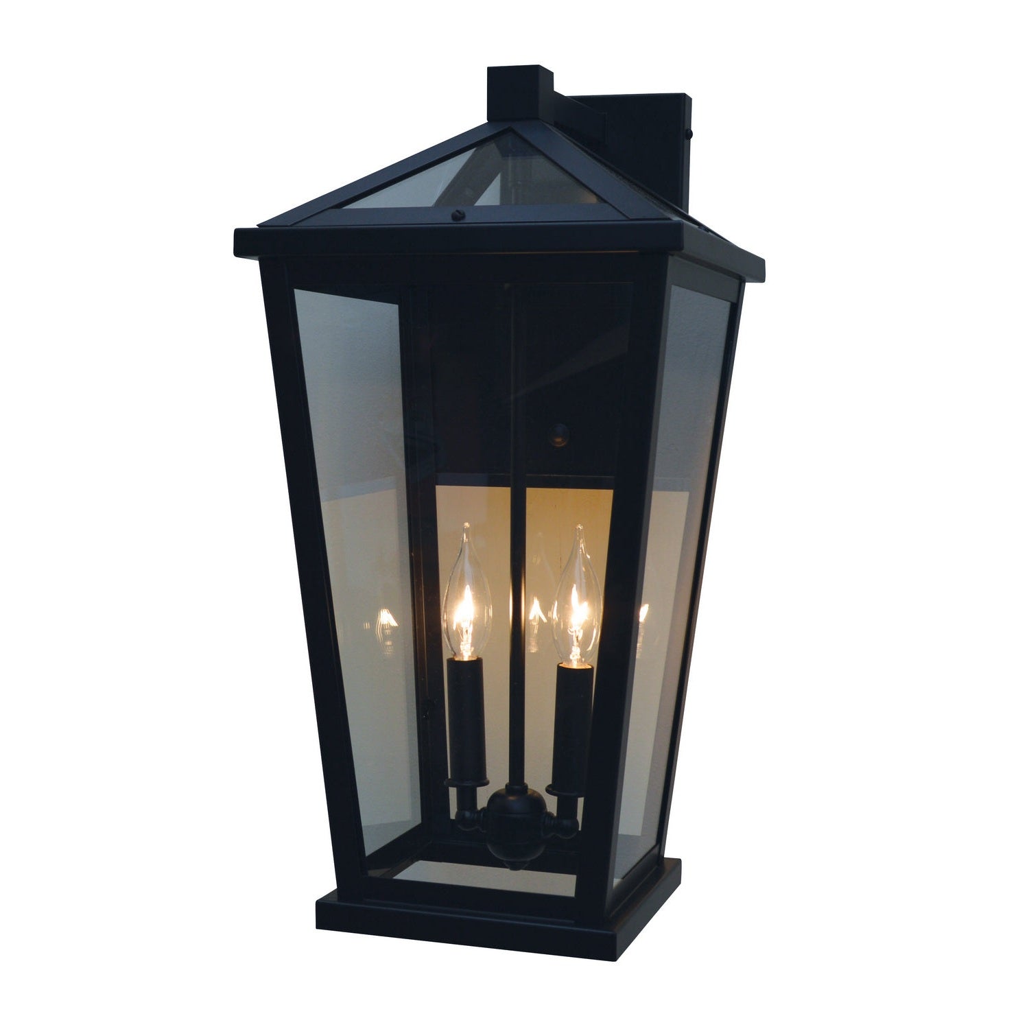 Arroyo - DEB-10CLR-BK - Two Light Wall Mount - Devonshire - Satin Black