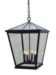 Arroyo - DEH-17CLR-BK - Four Light Pendant - Devonshire - Satin Black