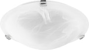 Quorum - 3000-12-62 - Two Light Ceiling Mount - 3000 Ceiling Mounts - Polished Nickel w/ Faux Alabaster