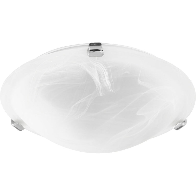 Quorum - 3000-12-62 - Two Light Ceiling Mount - 3000 Ceiling Mounts - Polished Nickel w/ Faux Alabaster