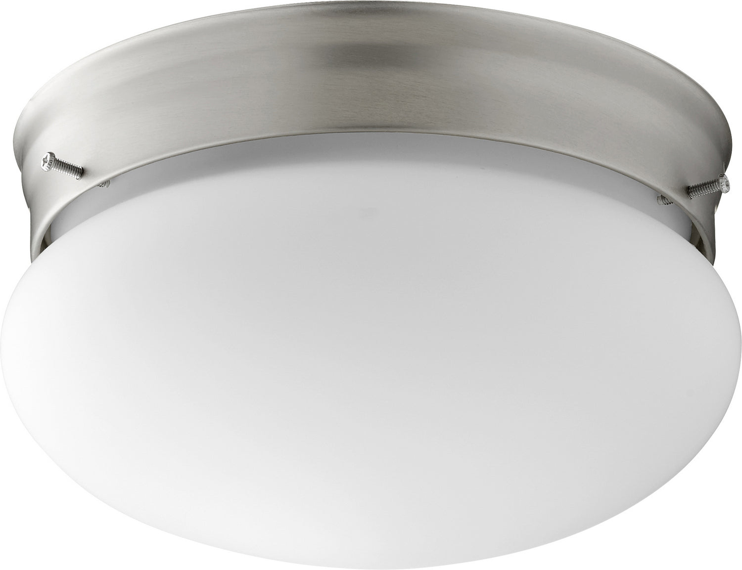 Quorum - 3023-6-65 - One Light Ceiling Mount - 3023 Opal Mushrooms - Satin Nickel w/ Satin Opal