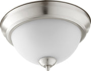 Quorum - 3063-11-65 - Two Light Ceiling Mount - 3063 Ceiling Mounts - Satin Nickel w/ Satin Opal