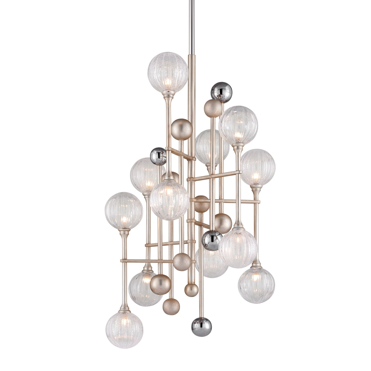 Corbett Lighting - 241-012-SL/PC - 12 Light Chandelier - Majorette - Silver Leaf W Polished Chrome