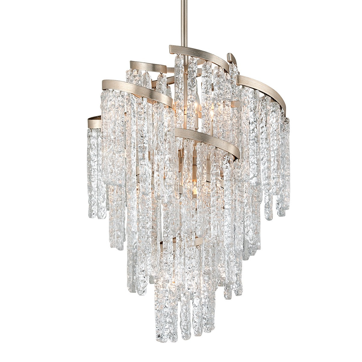 Corbett Lighting - 243-49 - Nine Light Chandelier - Mont Blanc - Modern Silver Leaf