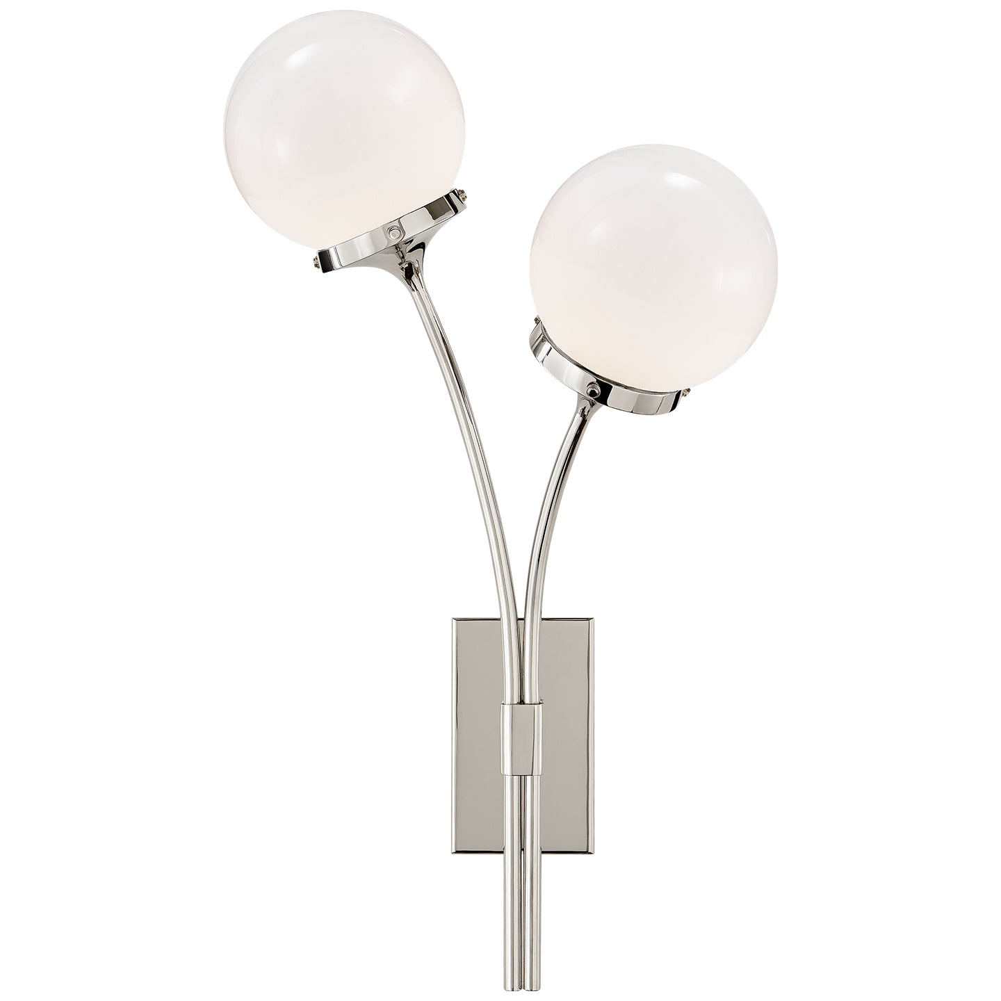Visual Comfort Signature - KS 2408PN-WG - Two Light Wall Sconce - Prescott - Polished Nickel