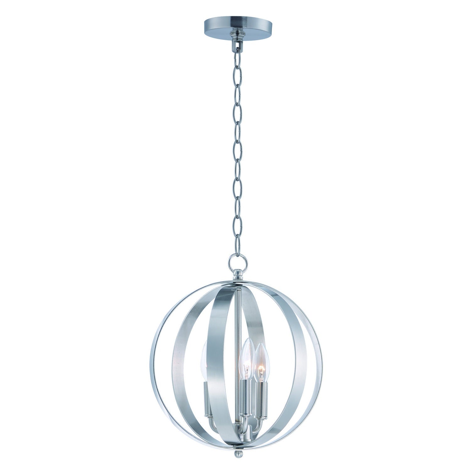 Maxim - 10030SN - Three Light Chandelier - Provident - Satin Nickel