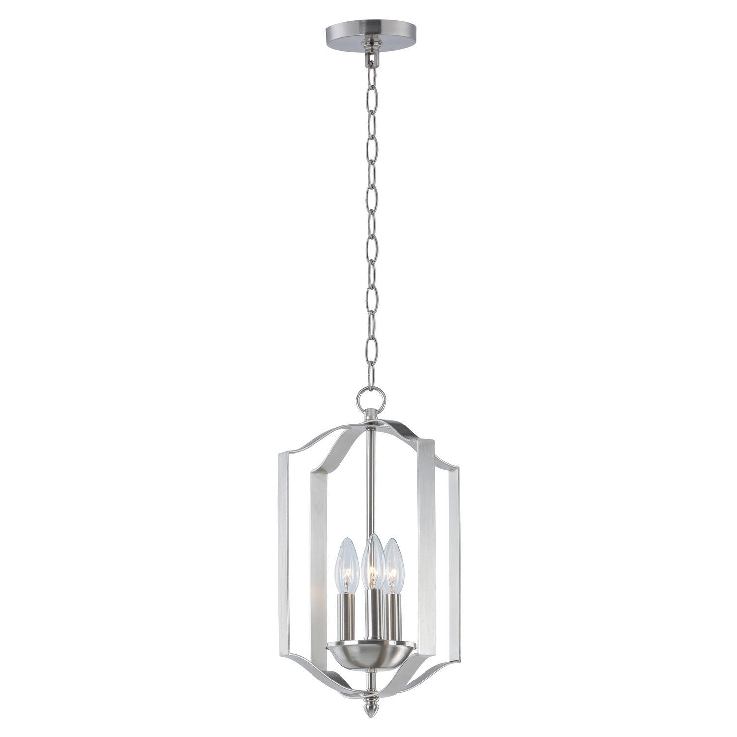 Maxim - 10035SN - Three Light Chandelier - Provident - Satin Nickel