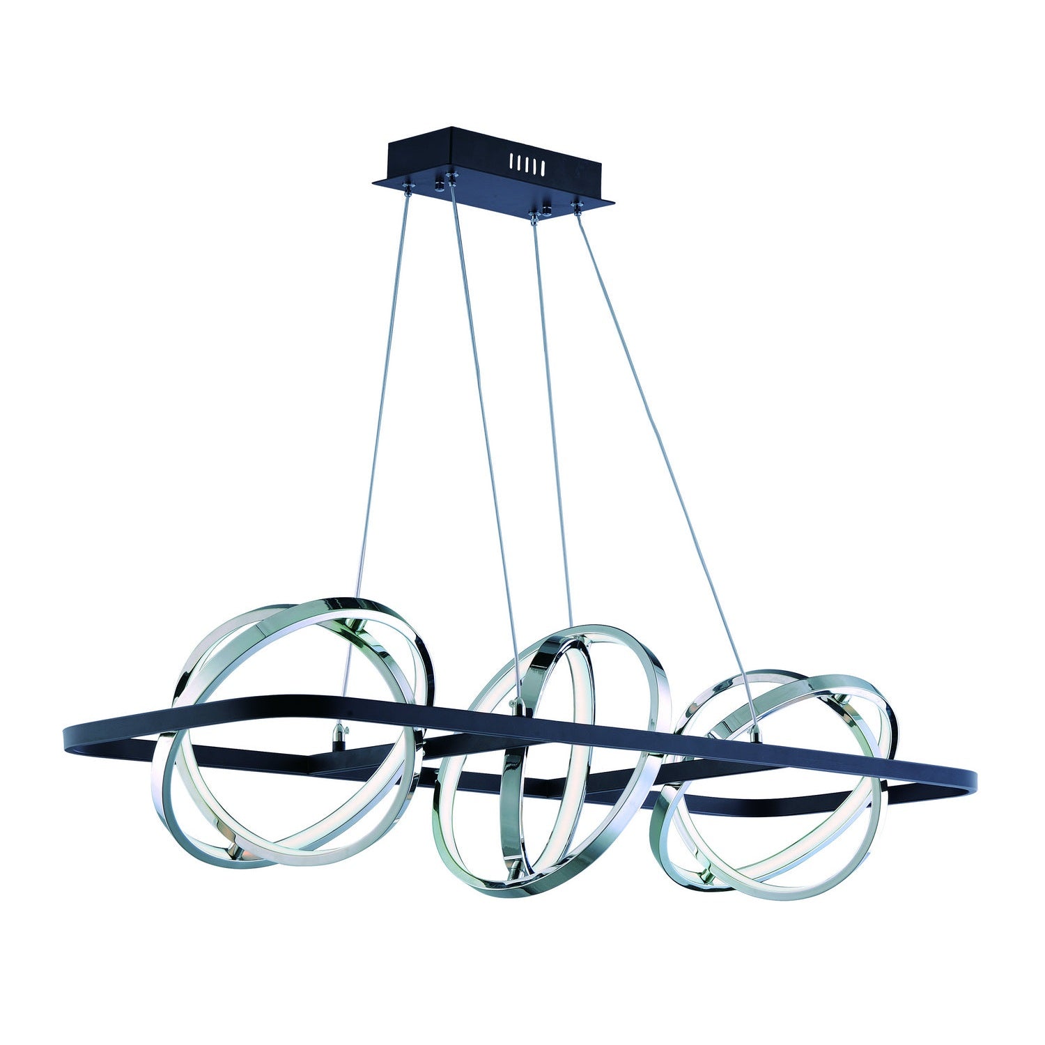 ET2 - E24788-BKPC - LED Pendant - Gyro II - Black / Polished Chrome