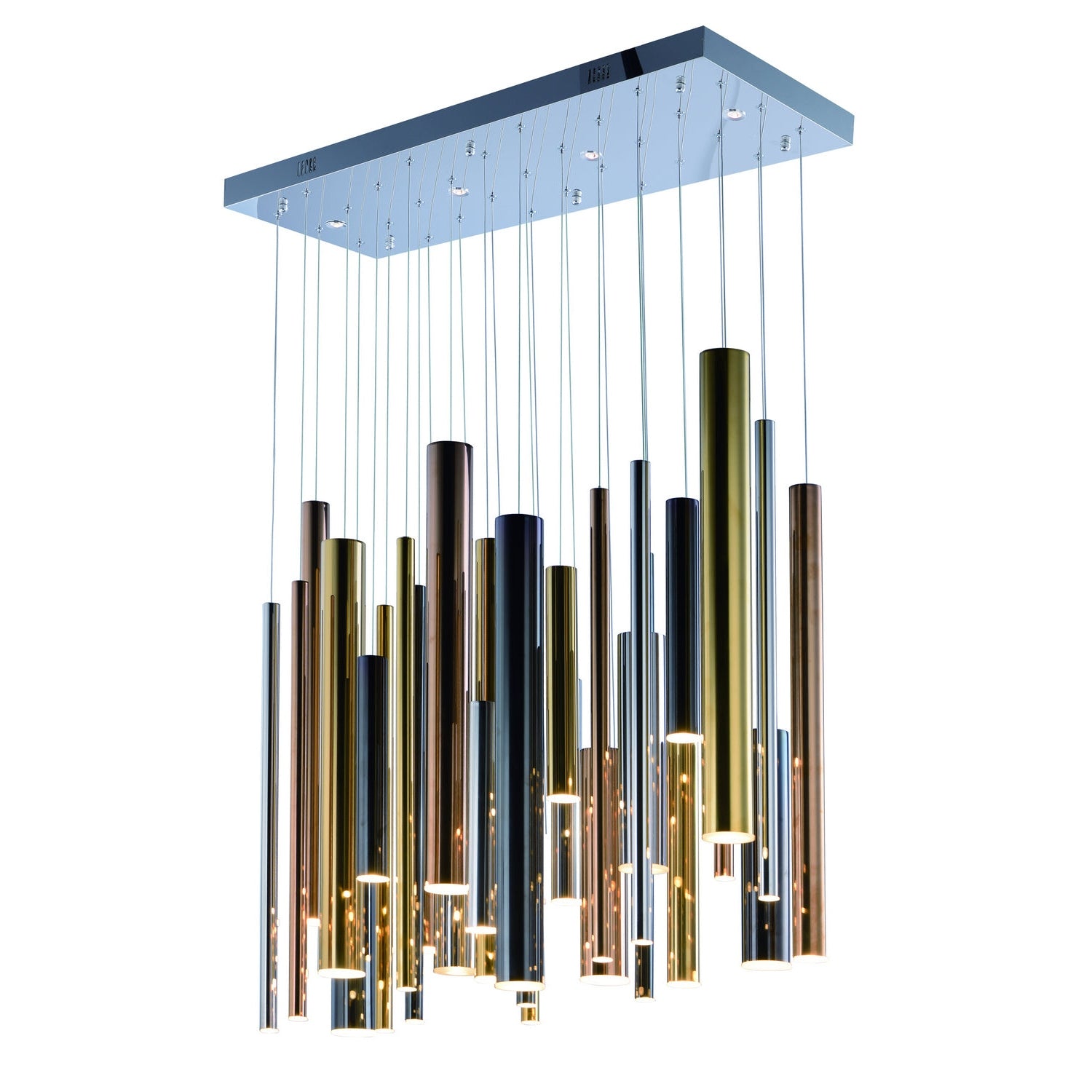 ET2 - E10017-MPLT - LED Pendant - Flute - Multi-Plated