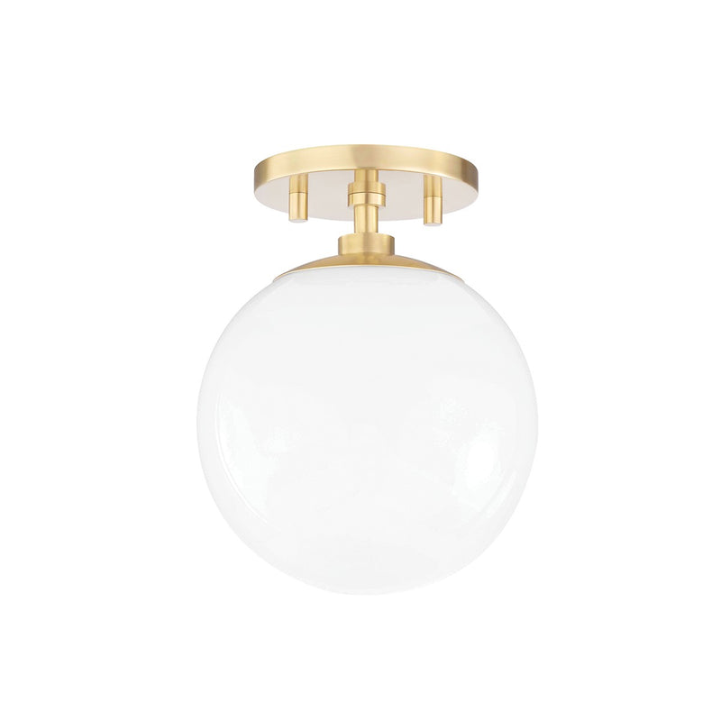 Mitzi - H105601-AGB - One Light Semi Flush Mount - Stella - Aged Brass