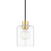 Mitzi - H108701-AGB - One Light Pendant - Neko - Aged Brass