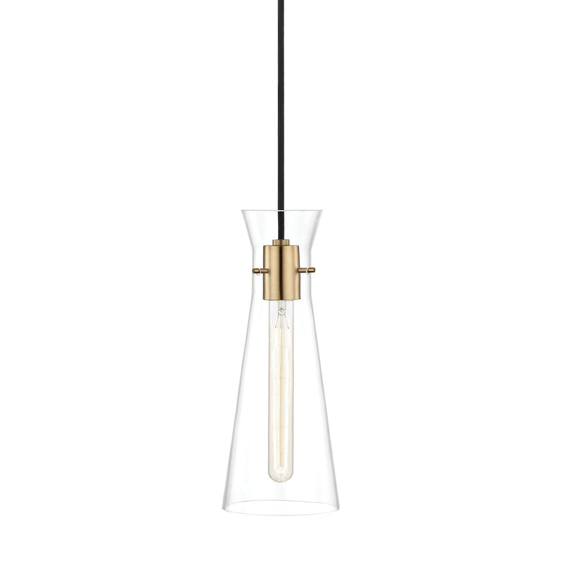 Mitzi - H112701-AGB - One Light Pendant - Anya - Aged Brass