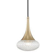 Mitzi - H114701C-AGB - One Light Pendant - Bella - Aged Brass